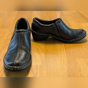 Eastland Amore Black Leather Clog Slip on Shoes Womens Size 7.5M Work Casual